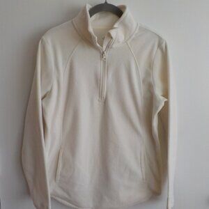 Fleece Jacket - St. John's Bay - Pullover - Small - Cream - 1/4 Zip (476)